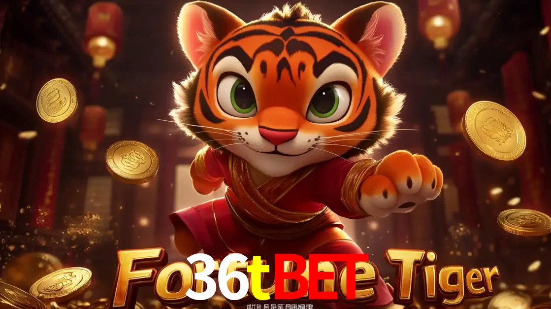 O carismático mascote do jogo de slot Fortune Tiger, um tigre fofo em pose de artes marciais, pronto para trazer sorte e multiplicadores de ganhos no cassino online 36tbet.